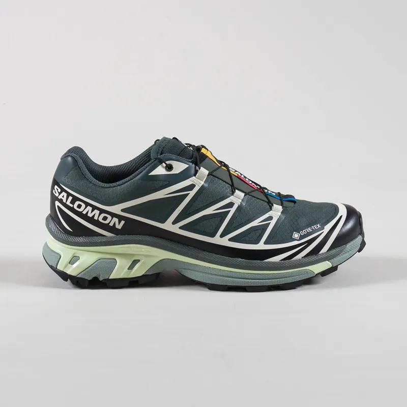 Salomon XT-6 GORE-TEX Shoes Urban Chic Black Lime Cream-2