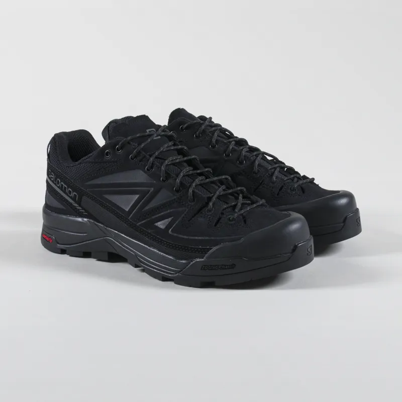Salomon Mens X-ALP Leather Hiking Shoes Black Asphalt Salomon Mens X-ALP Leather Hiking Shoes Black Asphalt