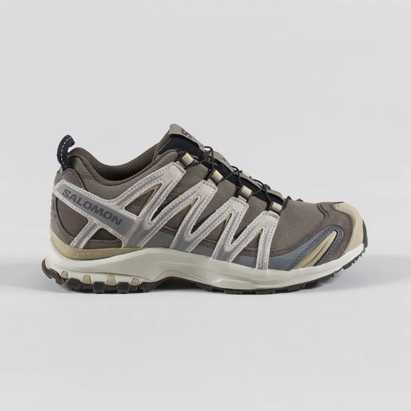 Salomon XA PRO 3D Suede Shoes Falcon Canary Green Safari-2