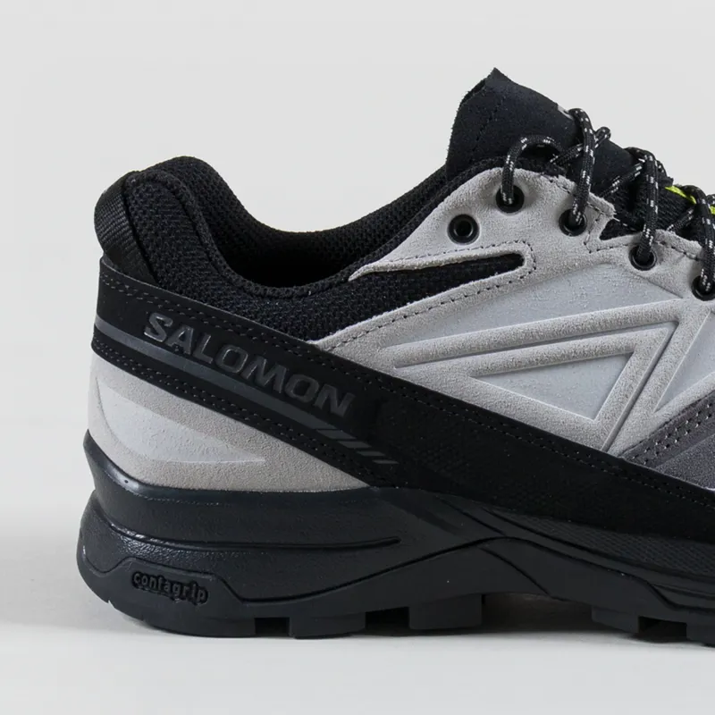 Salomon X-ALP Leather Shoes Black Castlerock Dark Citrus-4