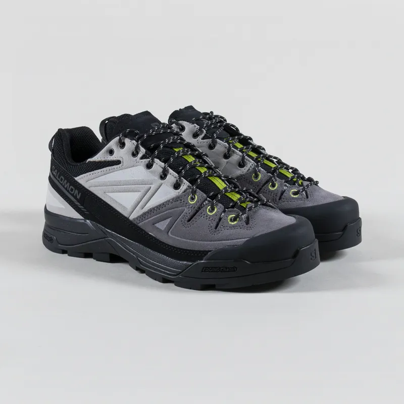 Salomon X-ALP Leather Shoes Black Castlerock Dark Citrus