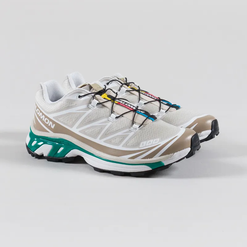 Salomon XT-6 Shoes Rainy Day Chinchilla Green