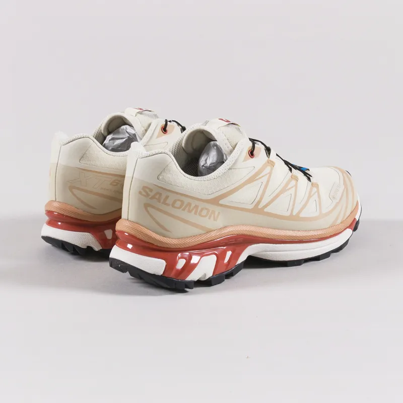 Salomon Womens XT-6 GORE-TEX Shoes Almond Milk Clay Burnt Ochre-1