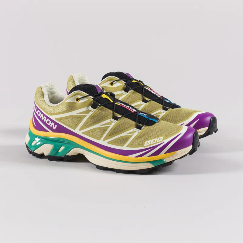Salomon XT-6 Shoes Antique Gold Transparent Yellow Willow Herb
