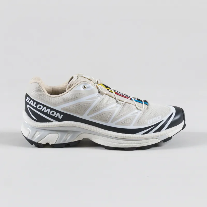 Salomon XT-6 Shoes Rainy Day Black White-2