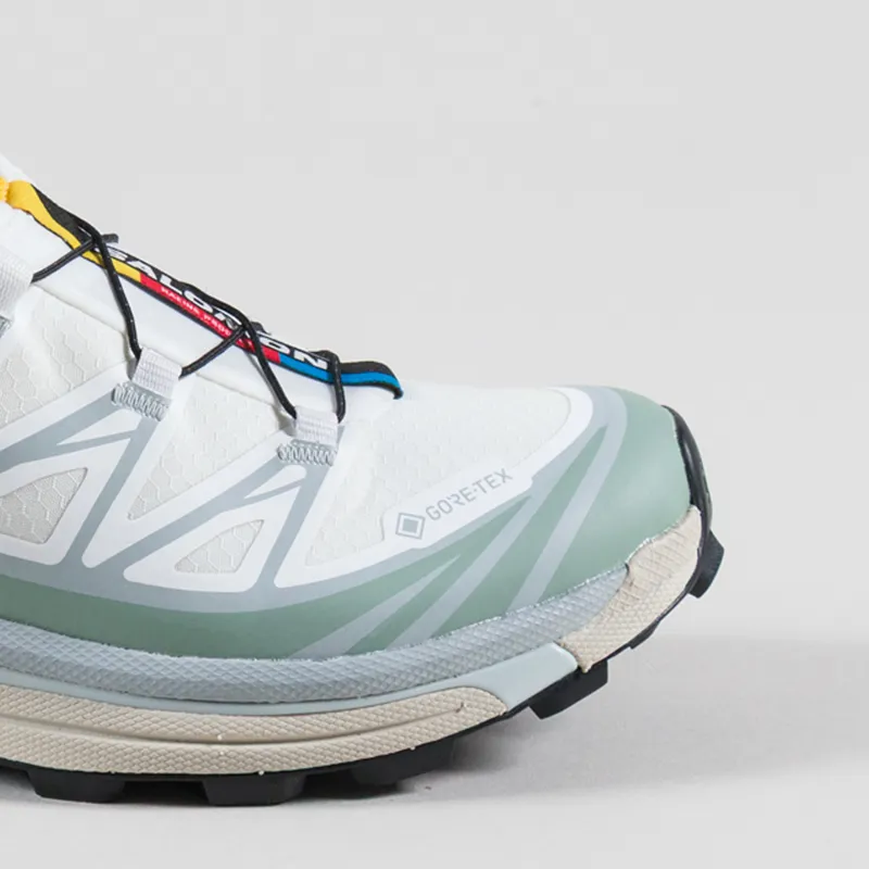 Salomon Womens XT-6 GORE-TEX Shoes White Green Milieu Ice Flow-5