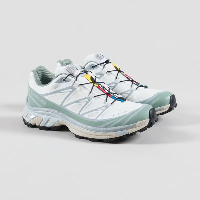 Salomon Womens XT-6 GORE-TEX Shoes White Green Milieu Ice Flow