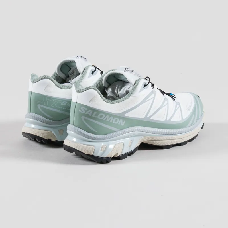 Salomon Womens XT-6 GORE-TEX Shoes White Green Milieu Ice Flow-1