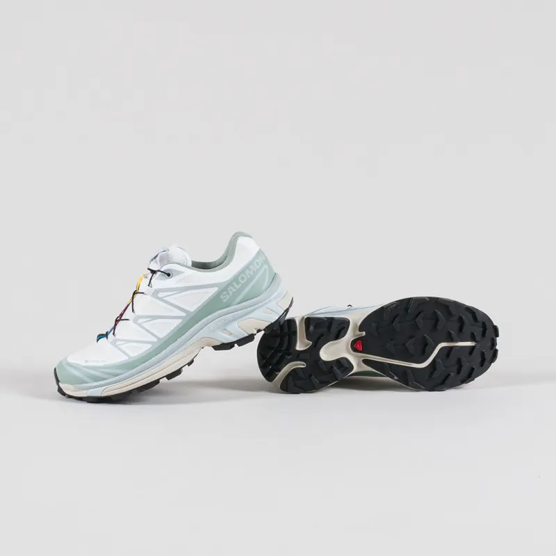 Salomon Womens XT-6 GORE-TEX Shoes White Green Milieu Ice Flow-3