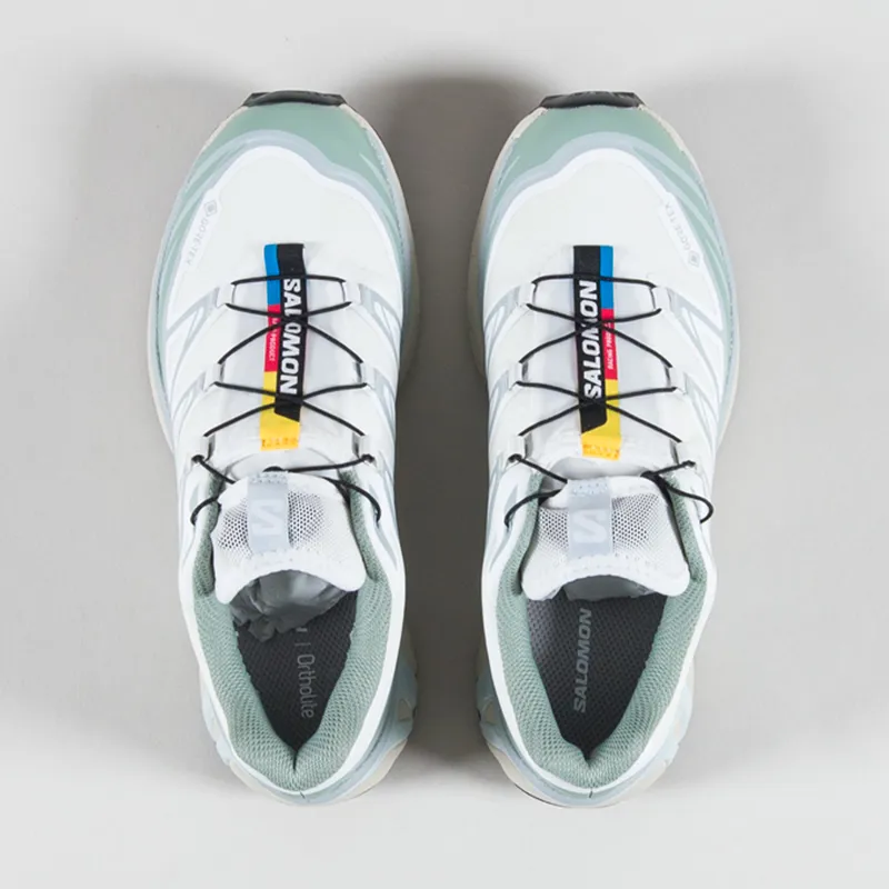 Salomon Womens XT-6 GORE-TEX Shoes White Green Milieu Ice Flow-6