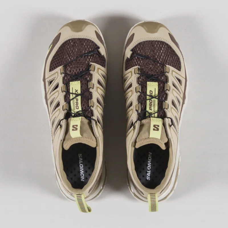 Salomon Womens XA PRO 3D AMPHIB Shoes Safari Kelp Mustang-6