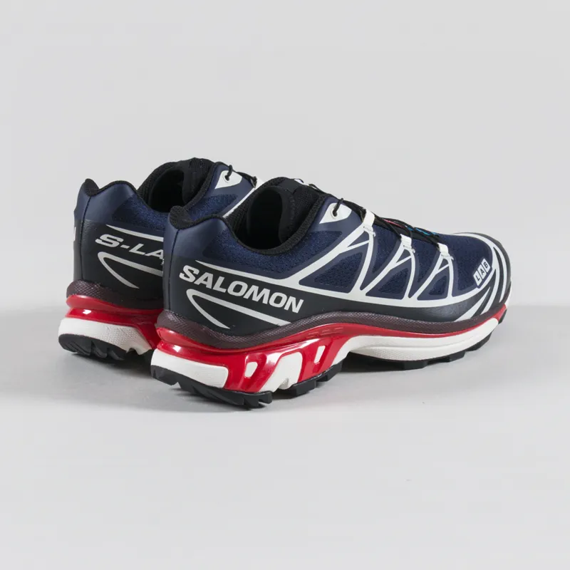 Salomon XT-6 Shoes Maritime Blue Black Fiery Red-1