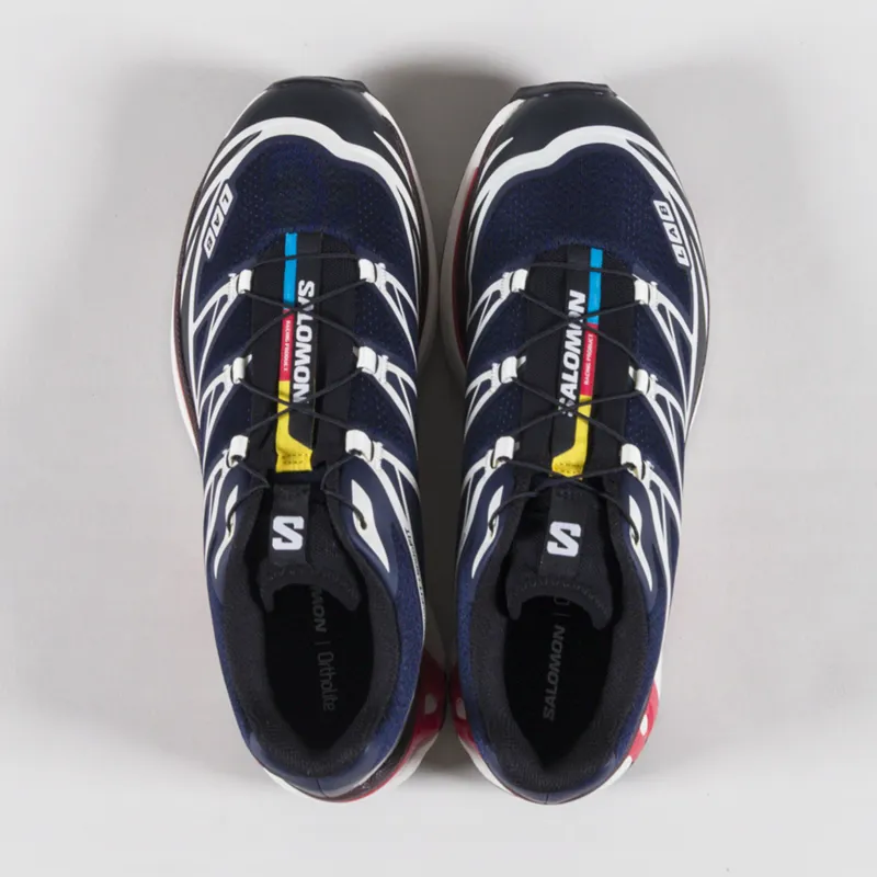 Salomon XT-6 Shoes Maritime Blue Black Fiery Red-6