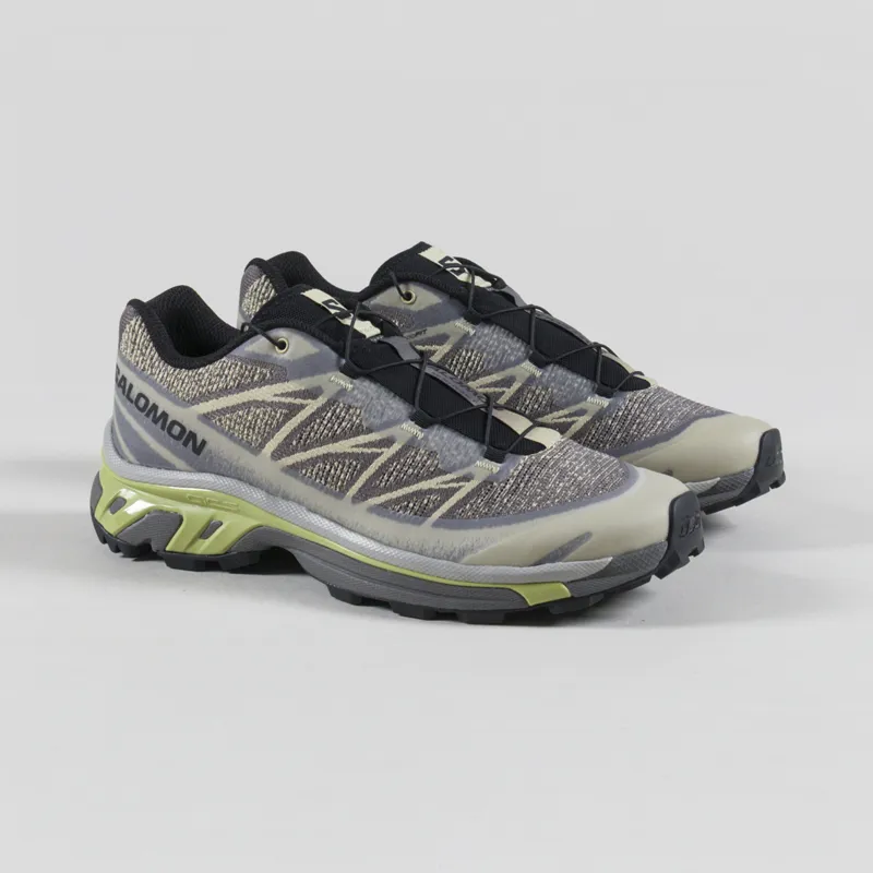 Salomon XT-6 Shadow Shoes Dark Gull Grey Bog Sweet Pea