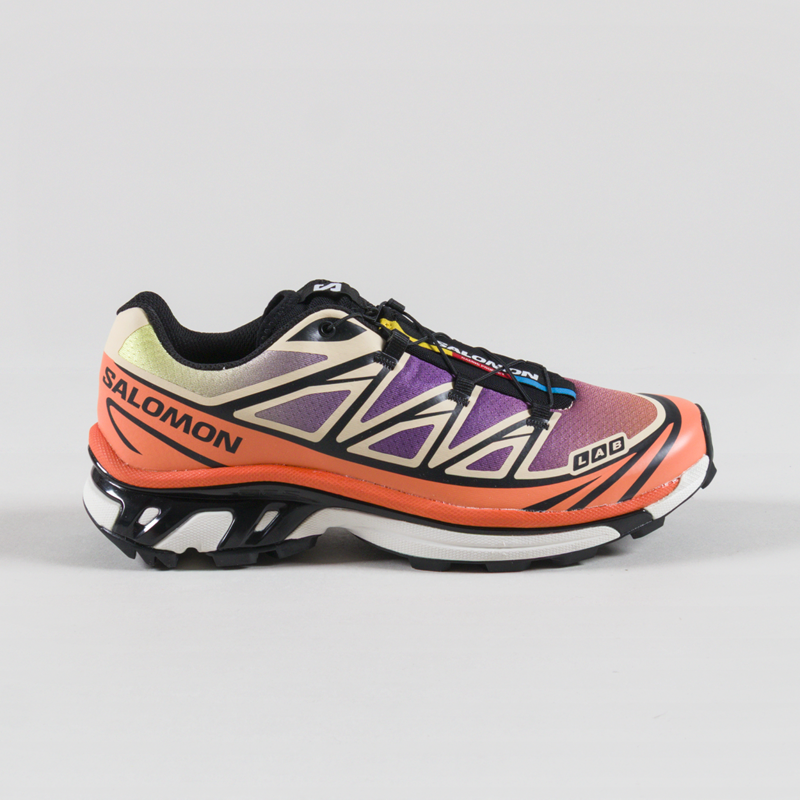 Salomon XT-6 Shoes Black Almond Cream Dragon Fire-1