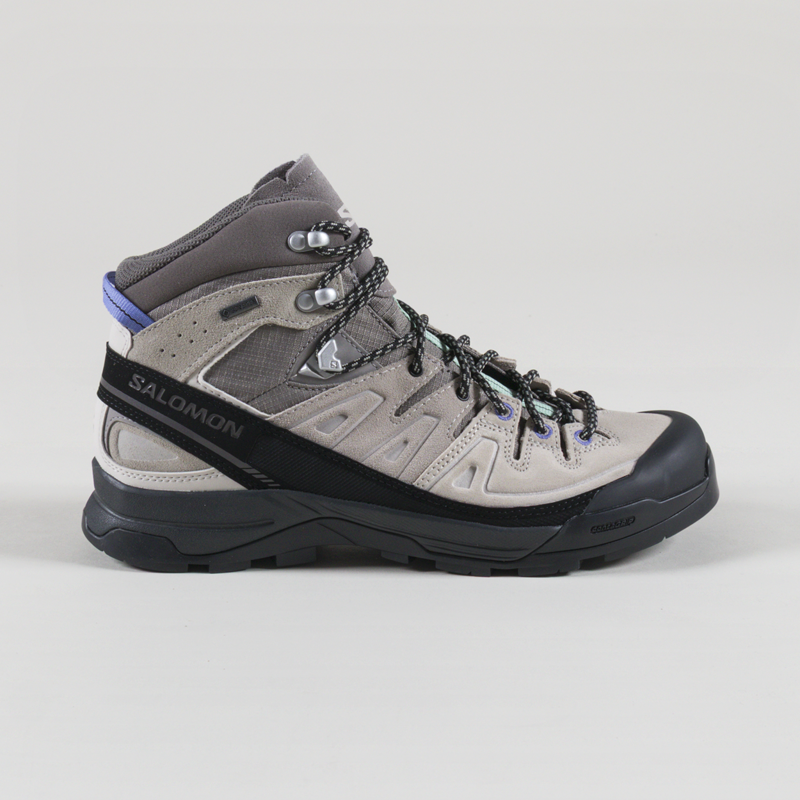 Salomon X-ALP Mid Leather GORE-TEX Shoes Cloudburst Silver Cloud-2