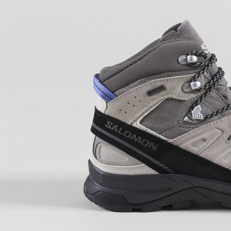 Salomon X-ALP Mid Leather GORE-TEX Shoes Cloudburst Silver Cloud-4