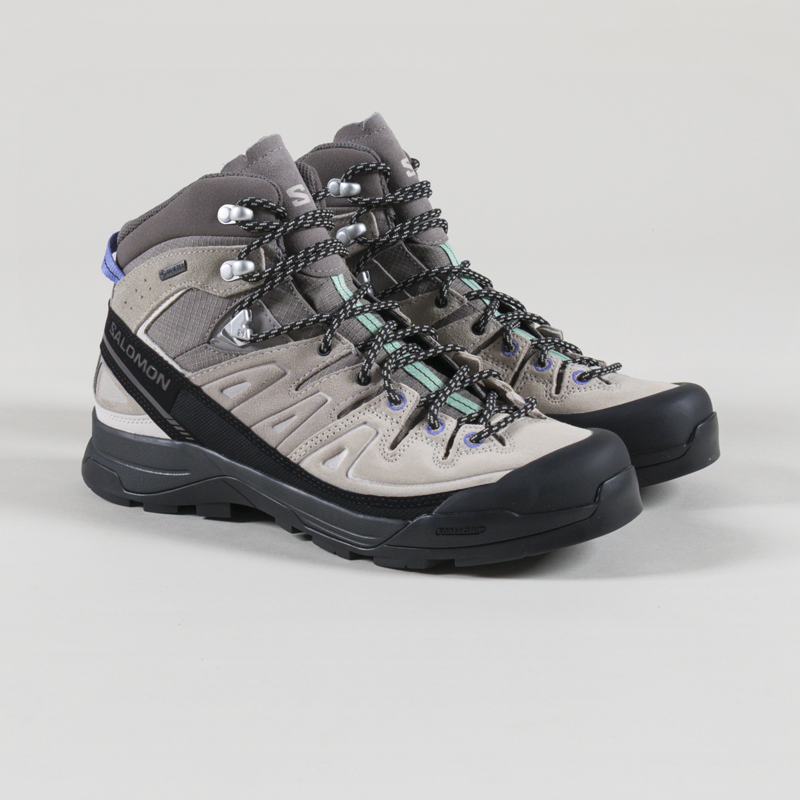 Salomon X-ALP Mid Leather GORE-TEX Shoes Cloudburst Silver Cloud