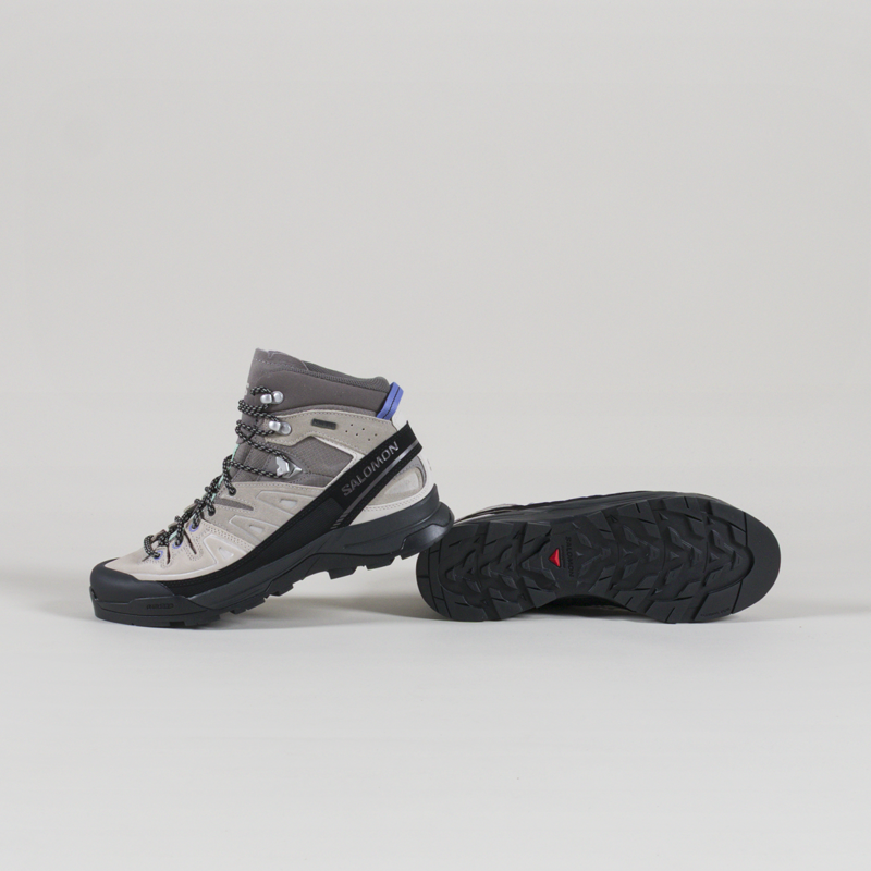 Salomon X-ALP Mid Leather GORE-TEX Shoes Cloudburst Silver Cloud-3