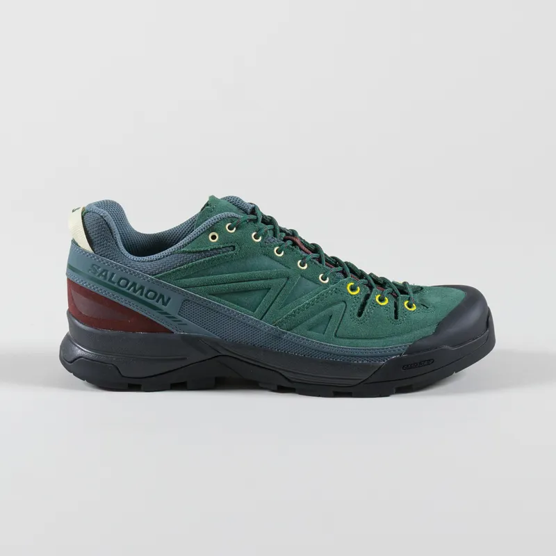 Salomon X-ALP Leather Shoes Bistro Green Stormy Weather Black-2