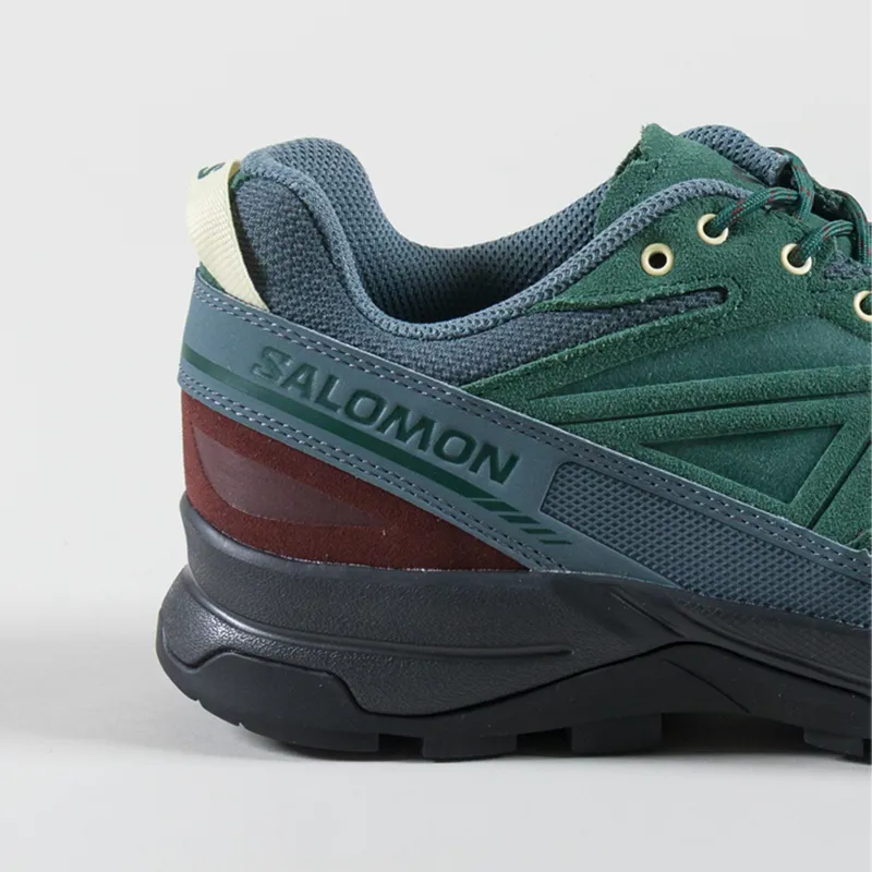 Salomon X-ALP Leather Shoes Bistro Green Stormy Weather Black-4