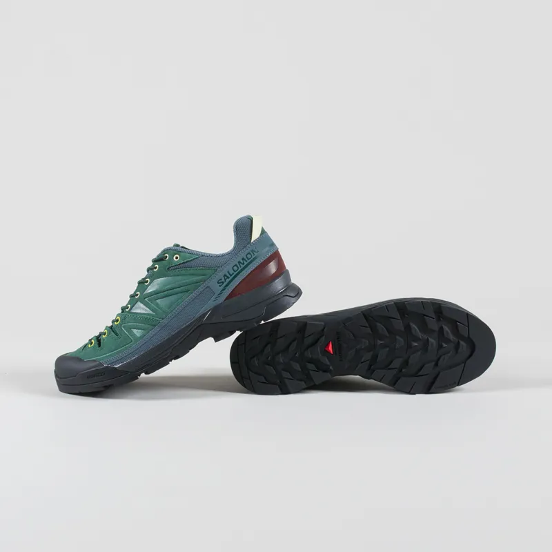 Salomon X-ALP Leather Shoes Bistro Green Stormy Weather Black-3
