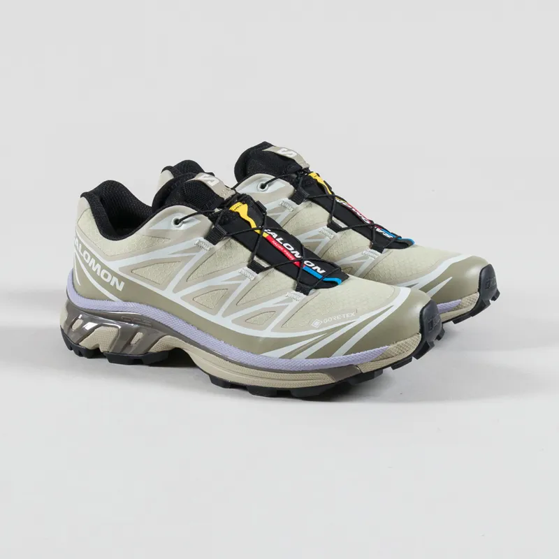 Salomon Womens XT-6 GORE-TEX Shoes Eucalyptus Silver Sage Cosmic Sky
