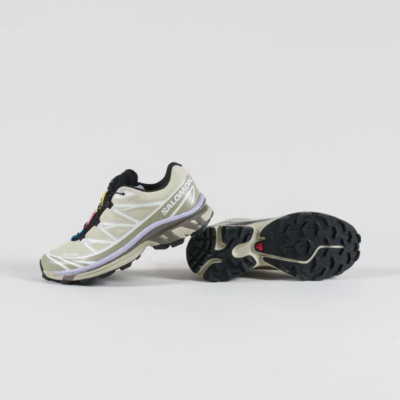 Salomon Womens XT-6 GORE-TEX Shoes Eucalyptus Silver Sage Cosmic Sky-3