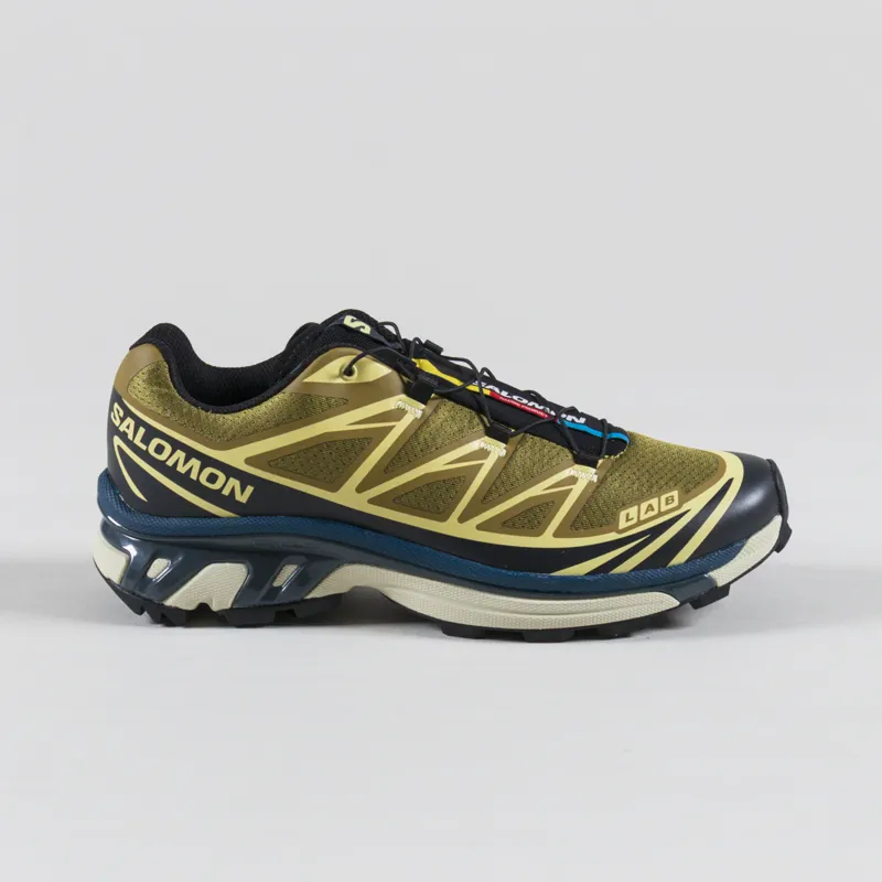 Salomon XT-6 Shoes Brilliant Olive Dark Navy Dark Slate-2