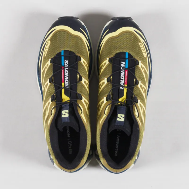 Salomon XT-6 Shoes Brilliant Olive Dark Navy Dark Slate-6