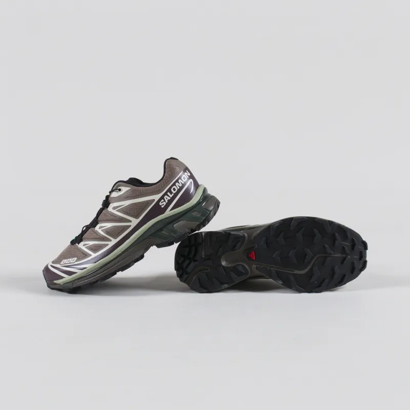 Salomon Womens XT-6 Shoes Walnut Huckleberry Urban Chic-3