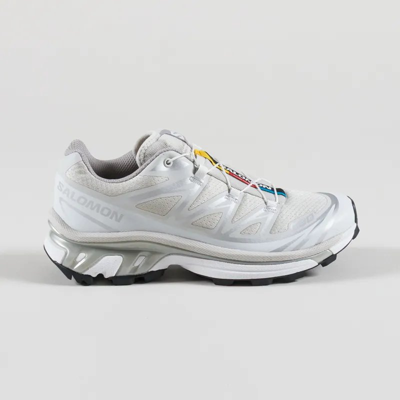 Salomon Womens XT-6 Shoes Lunar Rock Ftw Silver White-2