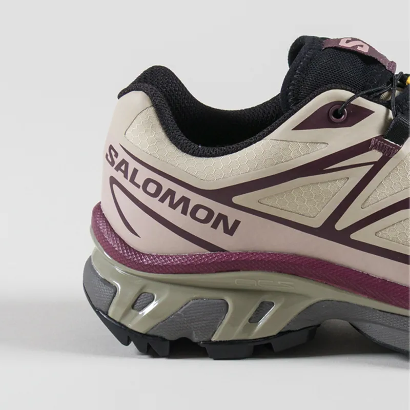 Salomon Womens XT-6 GORE-TEX Shoes White Pepper Shadow Gray Huckleberry-4