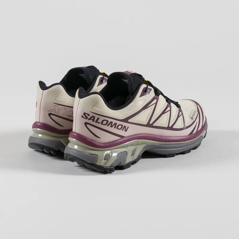 Salomon Womens XT-6 GORE-TEX Shoes White Pepper Shadow Gray Huckleberry-1