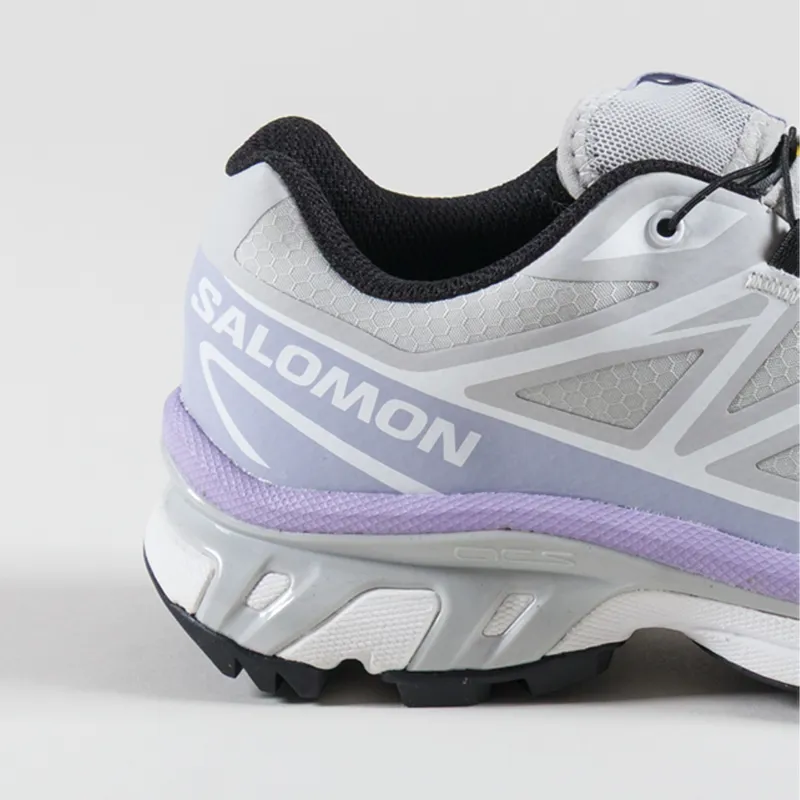 Salomon Womens XT-6 GORE-TEX Shoes Gray Violet Cosmic Sky White-4