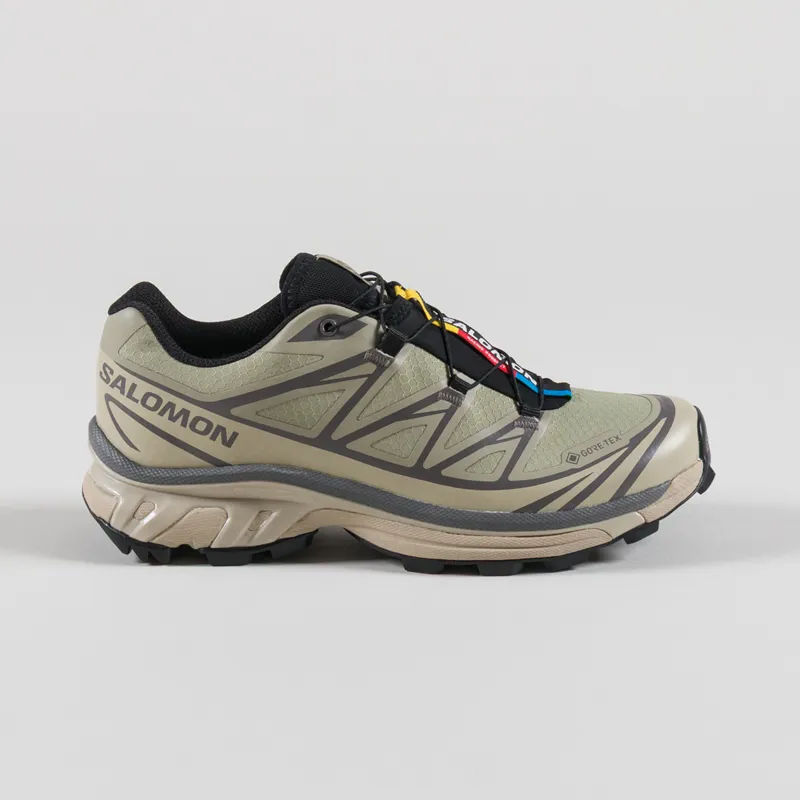 Salomon Womens XT-6 GORE-TEX Shoes White Pepper Silver Sage-2