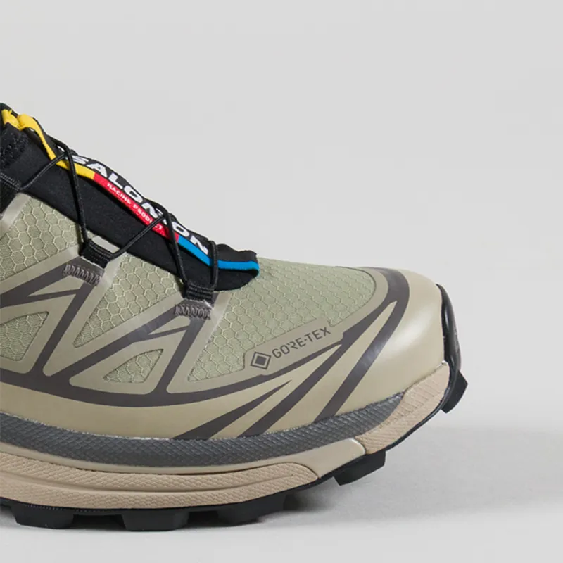 Salomon Womens XT-6 GORE-TEX Shoes White Pepper Silver Sage-5