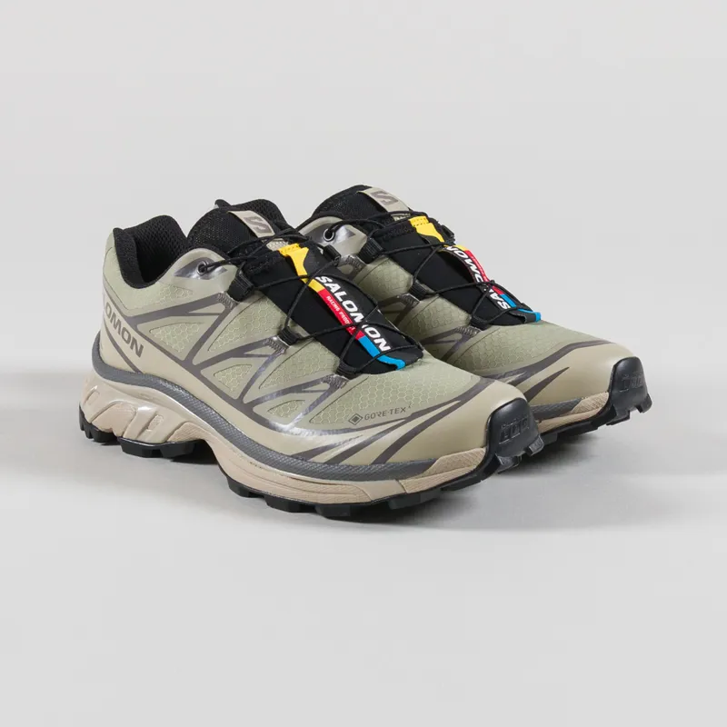 Salomon Womens XT-6 GORE-TEX Shoes White Pepper Silver Sage