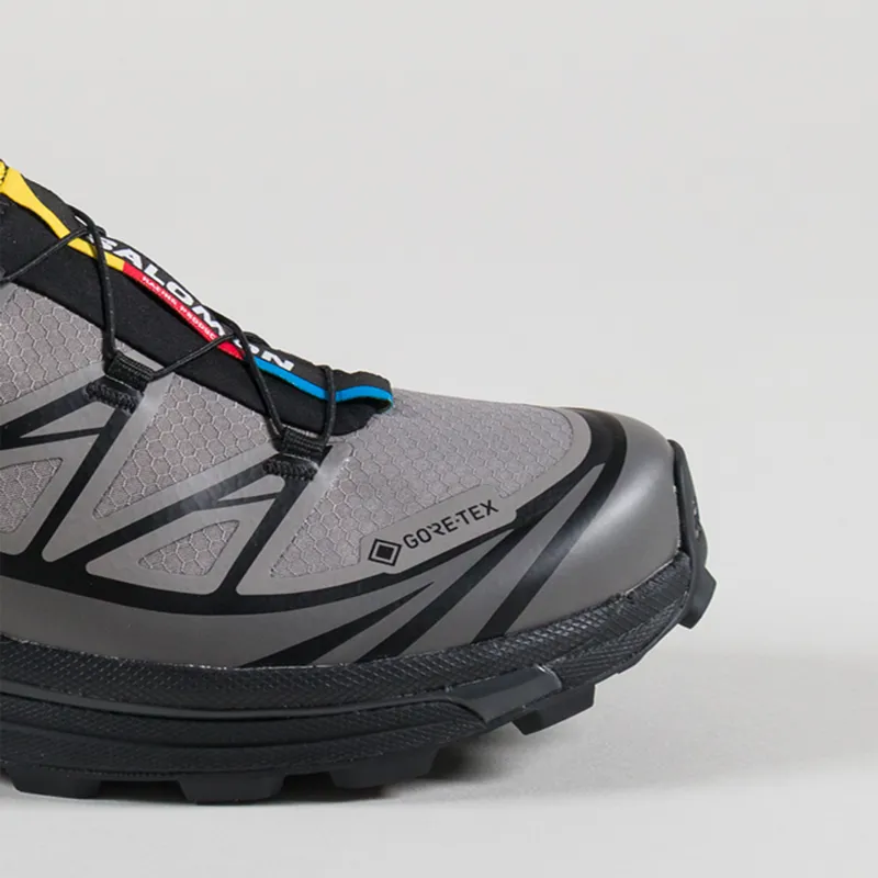 Salomon XT-6 GORE-TEX Shoes Black Cloudburst Dark Gull Gray-5