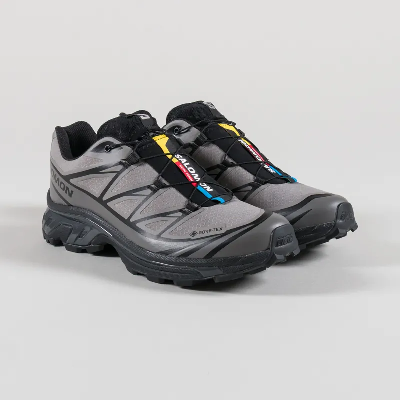 Salomon XT-6 GORE-TEX Shoes Black Cloudburst Dark Gull Gray