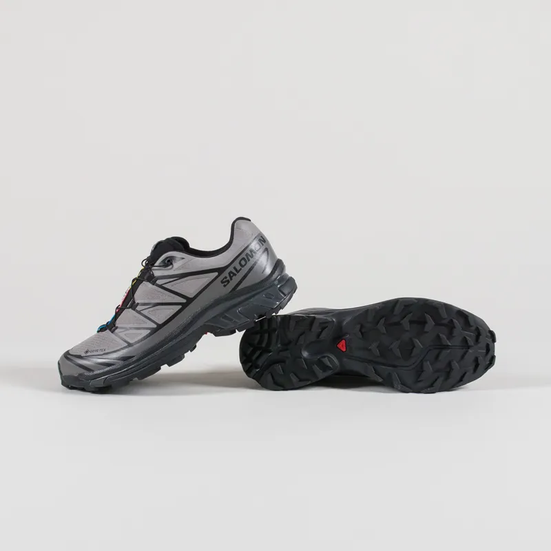 Salomon XT-6 GORE-TEX Shoes Black Cloudburst Dark Gull Gray-3