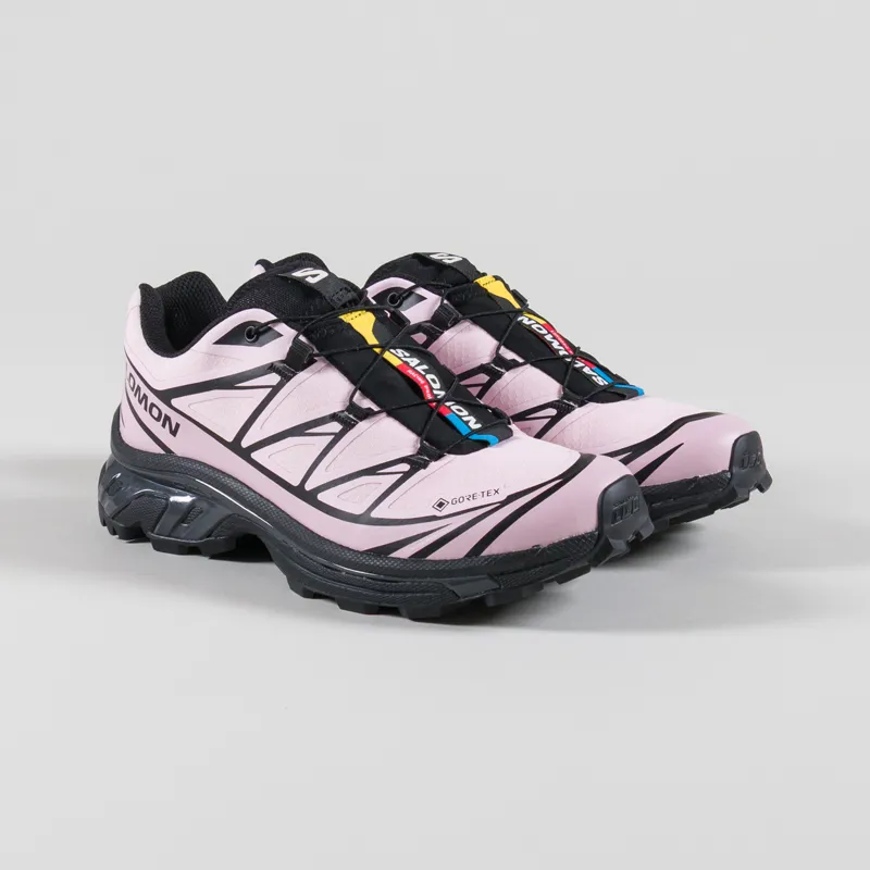 Salomon Womens XT-6 GORE-TEX Shoes Black Icy Pink Dawn Pink