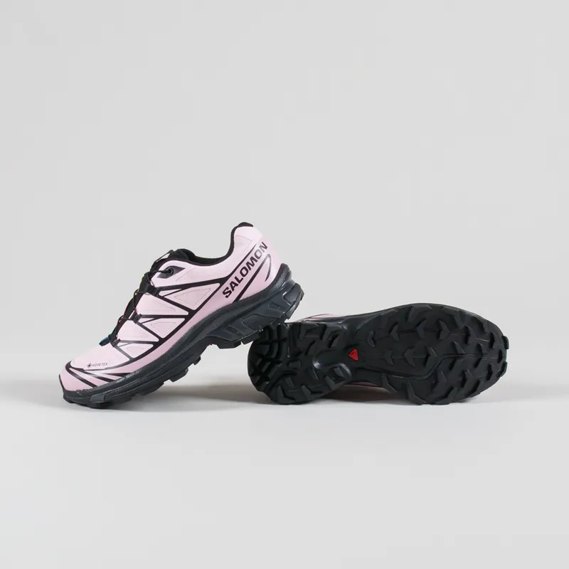 Salomon Womens XT-6 GORE-TEX Shoes Black Icy Pink Dawn Pink-3