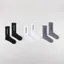 Salomon Everyday Crew Socks Black White Grey Melange