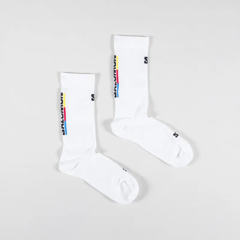 Salomon Pulse Race Flag Crew Socks White