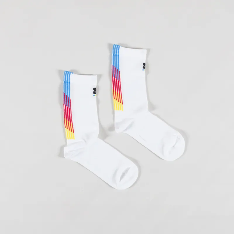Salomon Pulse Race Flag Crew Socks White