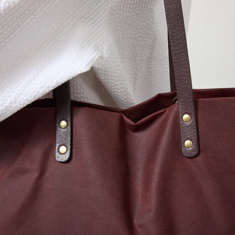 Kate Sheridan Womens Midi Waxed Tote Bag Chestnut-6