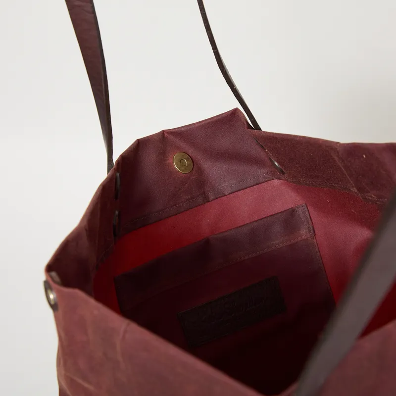 Kate Sheridan Womens Midi Waxed Tote Bag Chestnut-8