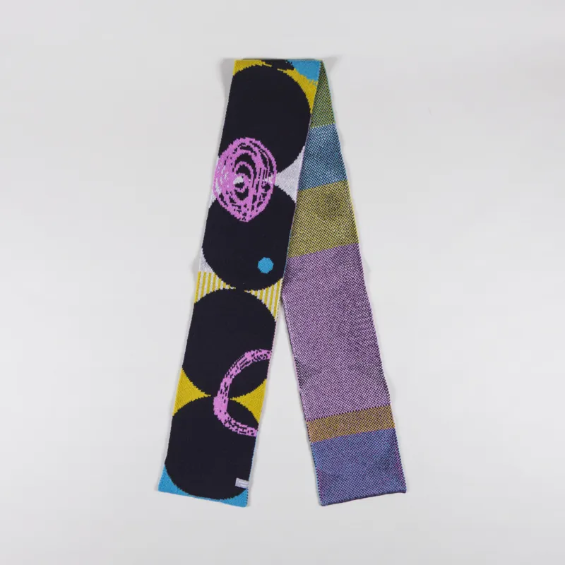 Scarlet Knitwear Womens Large Bead Lambswool Scarf Black-1