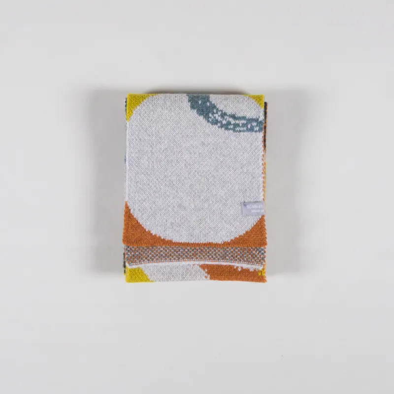 Scarlet Knitwear Womens Large Bead Lambswool Scarf Grey-2